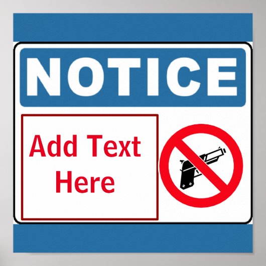 Geen Pistolen op gebouwen, voeg tekst toe, teken Poster (Voorkant)