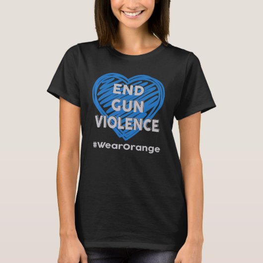 Geen Pistool Bewustmakingsdag Draag Sinaasappel ge T-shirt (Voorkant)