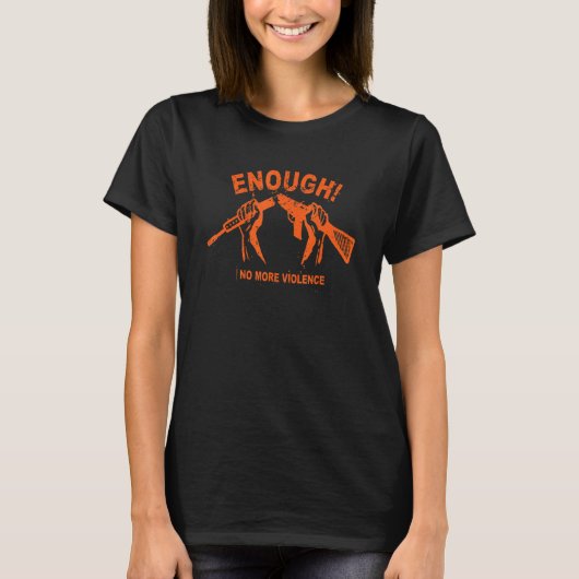 Geen Pistool Bewustmakingsdag Draag Sinaasappel ge T-shirt (Voorkant)