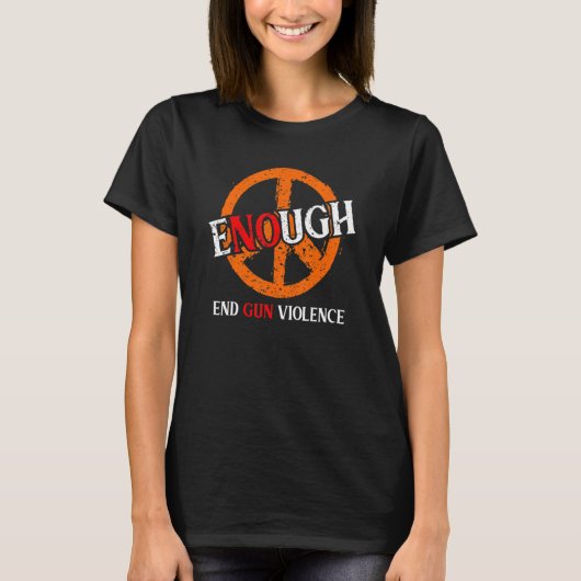 Geen Pistool Bewustmakingsdag Draag Sinaasappel ge T-shirt (Voorkant)