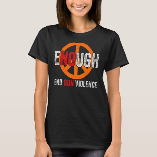 Geen Pistool Bewustmakingsdag Draag Sinaasappel ge T-shirt (Voorkant)