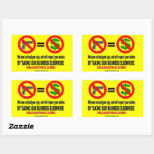 GEEN PISTOOL, GEEN MA RECHTHOEKIGE STICKER (Vel)