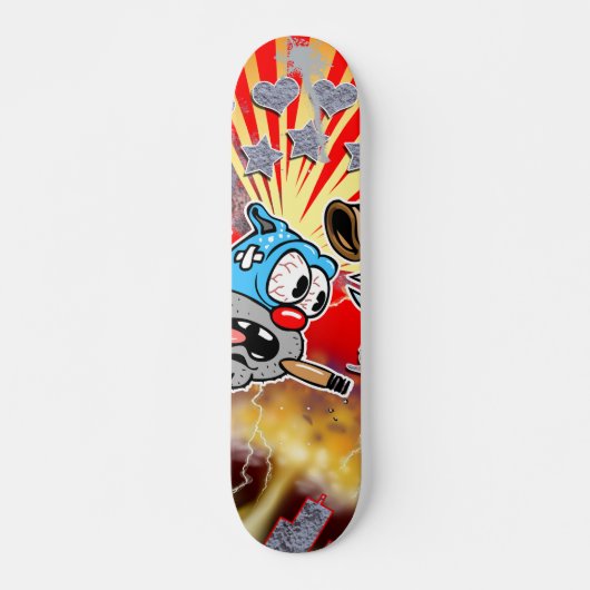 Geen Pity City Hip Hop Cartoon Skateboard Deck (Voorkant)
