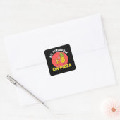 Geen pizza met ananas vierkante sticker (Envelop)