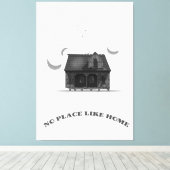 Geen Plaats Als Thuis Canvas Afdruk (Insitu (Houten vloer))