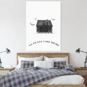 Geen Plaats Als Thuis Canvas Afdruk (Insitu (Slaapkamer))