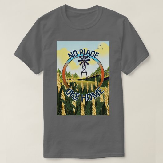 Geen plaats als thuis Inspirerend quote T-shirt (Design voorkant)