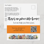 Geen Plaats Als Thuis Vastgoed Geel Marketing Briefkaart (Voorkant / Achterkant)