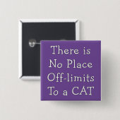 Geen Plaats Off-Limits naar een CAT Vierkante Button 5,1 Cm (Voorkant /achterkant)
