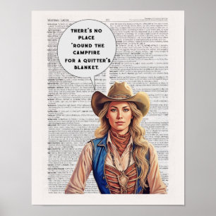 GEEN plaats rond het kampvuur voor het deken van d Poster