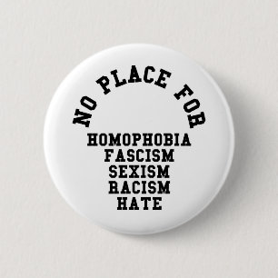 Geen plaats voor homofobie ronde button 5,7 cm