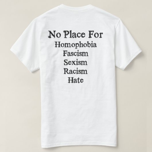 Geen plaats voor... T-shirt (Design achterkant)