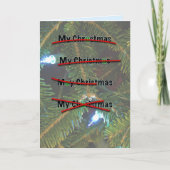 "Geen plaats voor u" Kerst Kaart (Voorkant)