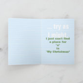 "Geen plaats voor u" Kerst Kaart (Binnen)