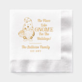 Geen plaats zoals Gnome Kerstmis Familienaam Datum Folie Servetten (Voorkant)