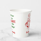 Geen plaats zoals Gnome Kerstmis Familienaam Datum Papieren Bekers (Rechts)