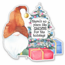 Geen plaats zoals Gnome op maat gesneden vinyl Sti Sticker