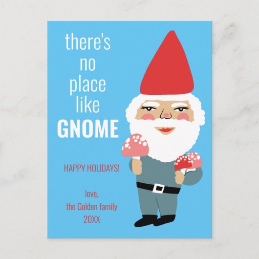 GEEN PLAATS ZOALS GNOME Schattigee Paddenstoelen C Briefkaart (Voorkant)