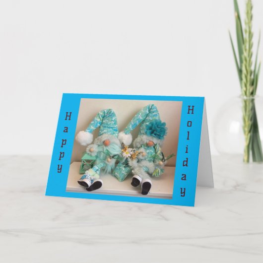 GEEN PLAATS ZOALS "GNOME" VOOR DE FEESTDAGEN/VRIEN FEESTDAGEN KAART (Voorkant)