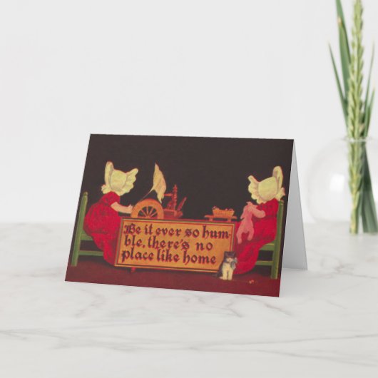 Geen Plaats zoals het Wenskaart van de Babys van Kaart (Voorkant)