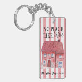 Geen plaats zoals Home Wonky House Acryl Sleutelha Sleutelhanger (Voorkant Links)
