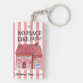 Geen plaats zoals Home Wonky House Acryl Sleutelha Sleutelhanger (achterkant)