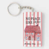 Geen plaats zoals Home Wonky House Acryl Sleutelha Sleutelhanger (Voorkant)