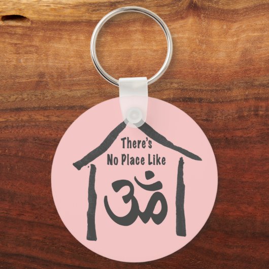 Geen plaats zoals om kalligrafie sleutelhanger (Voorkant)
