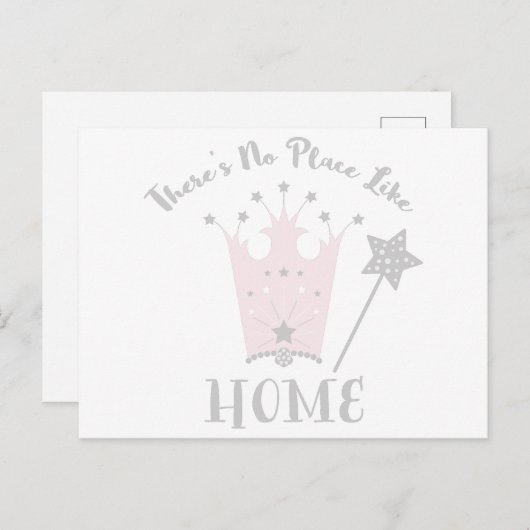 Geen plaats zoals thuis briefkaart (Voorkant / Achterkant)