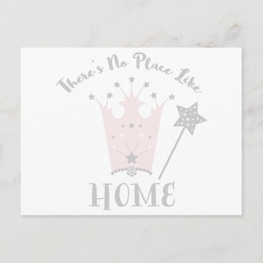 Geen plaats zoals thuis briefkaart (Voorkant)