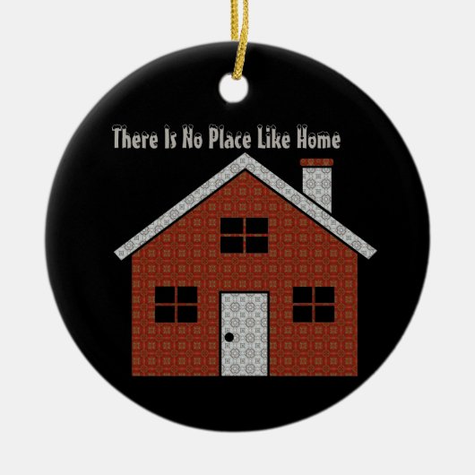 Geen plaats zoals thuis keramisch ornament (Voorkant)