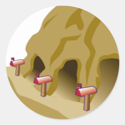 Geen plaats zoals thuis ronde sticker (Voorkant)