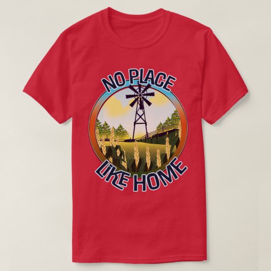 Geen plaats zoals thuis t-shirt (Design voorkant)