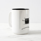 Geen plaats zoals thuis tweekleurige koffiemok (Voorkant links)