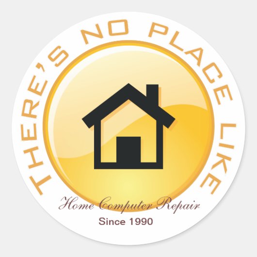Geen plaats zoals thuisbasis Button Ronde Sticker (Voorkant)