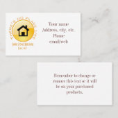 Geen plaats zoals thuisbasis Button Visitekaartje (Voorkant / Achterkant)