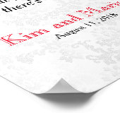 Geen plan voor zitplaatsen - Diepe rode rozenbruil Poster (Hoek)