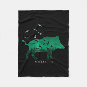 Geen planeet B Aarde Milieubescherming Klimaat Fleece Deken