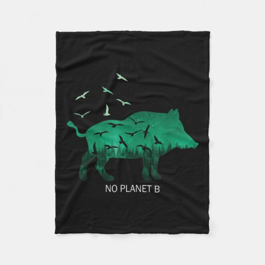 Geen planeet B Aarde Milieubescherming Klimaat Fleece Deken (Voorkant)