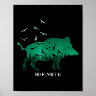 Geen planeet B Aarde Milieubescherming Klimaat Poster