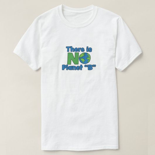 Geen planeet B Basic T-shirt voor mannen (Design voorkant)