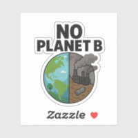 Geen Planet B-Sticker voor eco-bewustmakingscampag