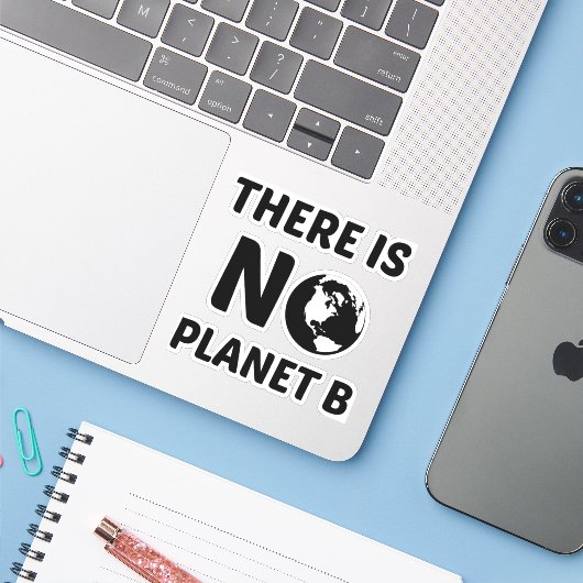 GEEN PLANTER B STICKER (Laptop met iPhone)
