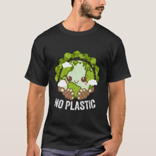 Geen Plastic Ecology Trees Ecosysteem Bossen Natuu T-shirt