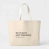 GEEN PLASTIC, GEWOON FANTASTISCH BESPAAR HET PLANE GROTE TOTE BAG (Voorkant)