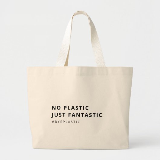 GEEN PLASTIC, GEWOON FANTASTISCH BESPAAR HET PLANE GROTE TOTE BAG (Voorkant)