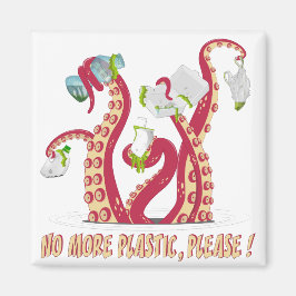 Geen plastic meer, alsjeblieft! magneet