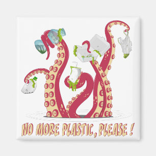 Geen plastic meer, alsjeblieft! magneet