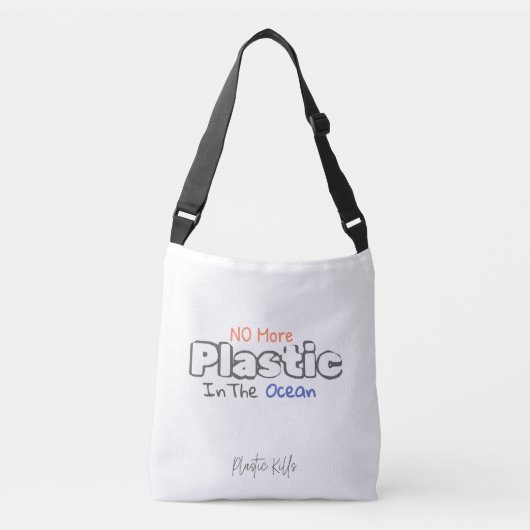 Geen plastic meer in de oceaan. Plastic Kills Crossbody Tas (Voorkant)