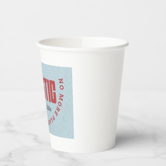 Geen plastic meer in de oceaan | Zeeverontreinigin Papieren Bekers (Links)